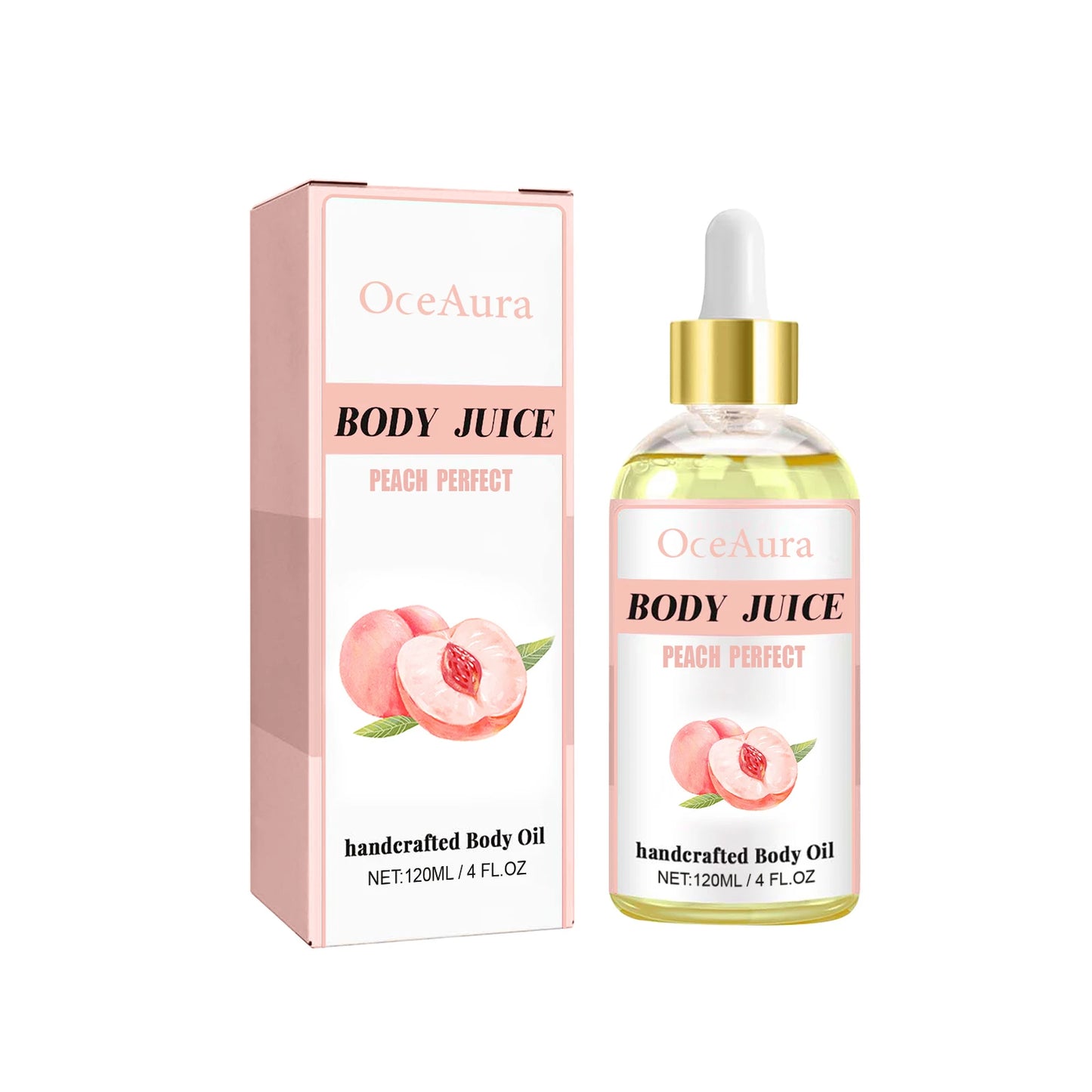 Oceaura Peach Scent Body Oil Reduce Dryness Improve Roughness Massage Skin Firming Promote Skin Texture Fruit Body Care Oil