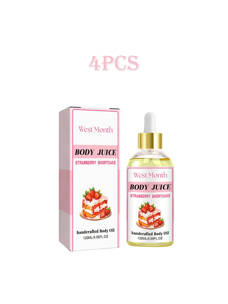 120ml Body Juice Massage Oil Strawberry Serum Body Drops Oil Moisturize Body Smooth Aromatherapy Glow Relieve Dry