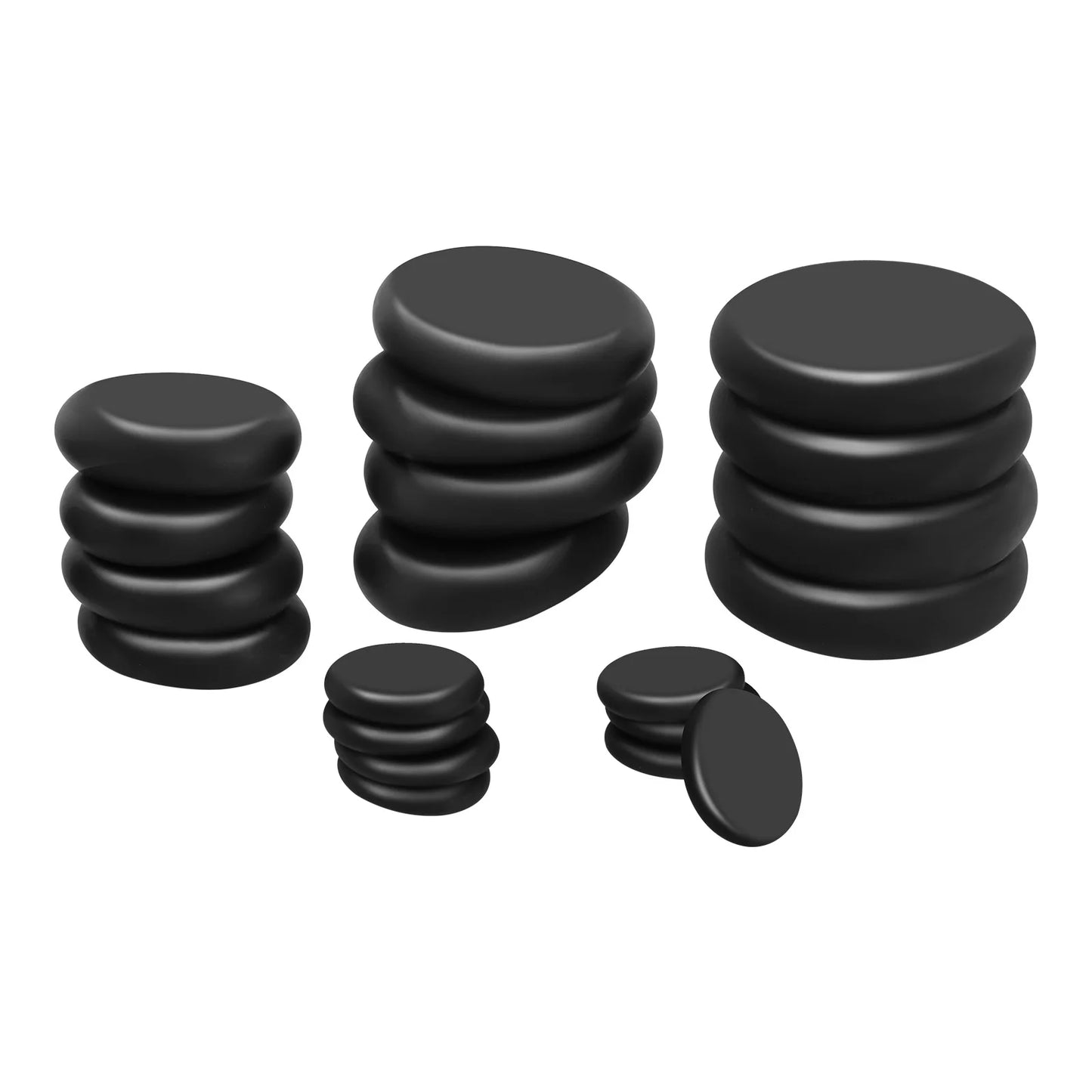 20 Pcs Basalt Hot Stones Set Hot Rocks Massage Stones Kit with Heater Box for Body Massage Relax Body