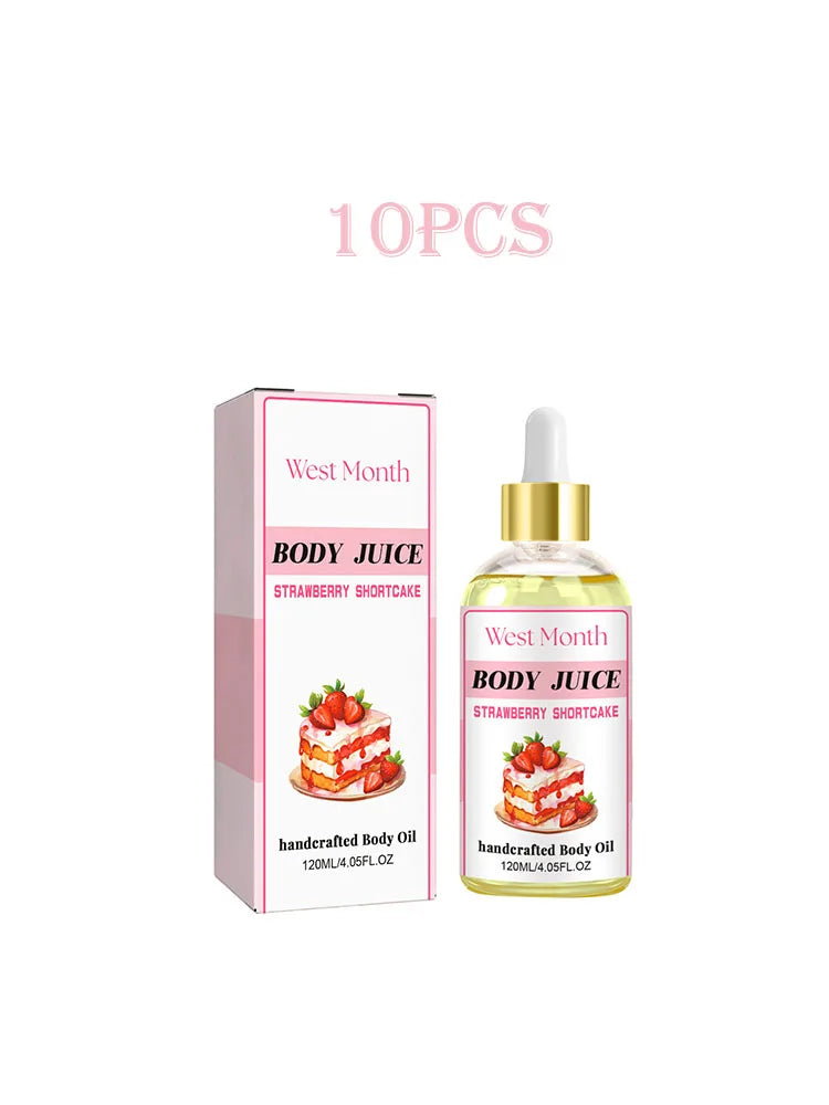 120ml Body Juice Massage Oil Strawberry Serum Body Drops Oil Moisturize Body Smooth Aromatherapy Glow Relieve Dry
