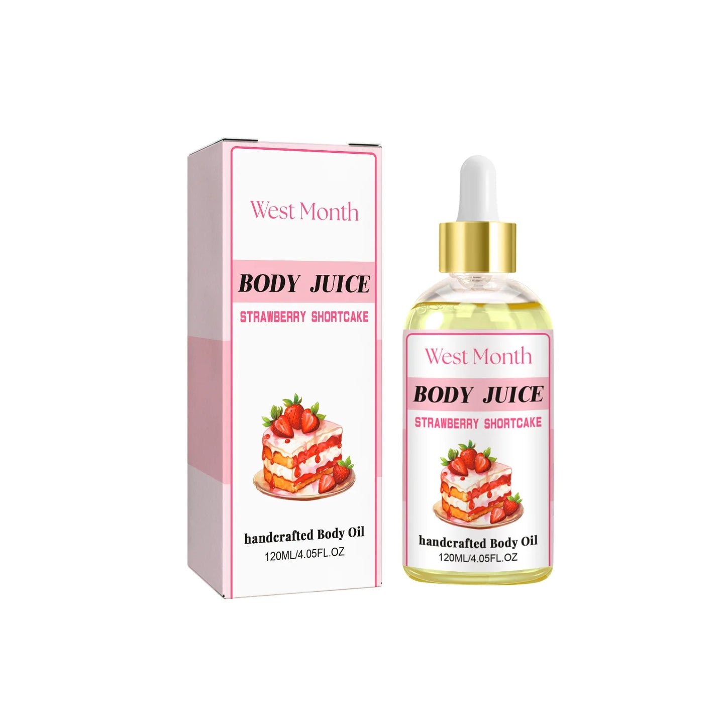 120ml Body Juice Massage Oil Strawberry Serum Body Drops Oil Moisturize Body Smooth Aromatherapy Glow Relieve Dry