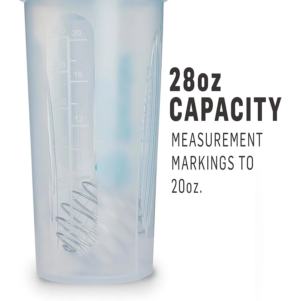 28oz Shaker Bottle Protein Shakes Smoothies Supplements Leak-proof Lid Wide Mouth Easy Carrying Measurements in Ounces