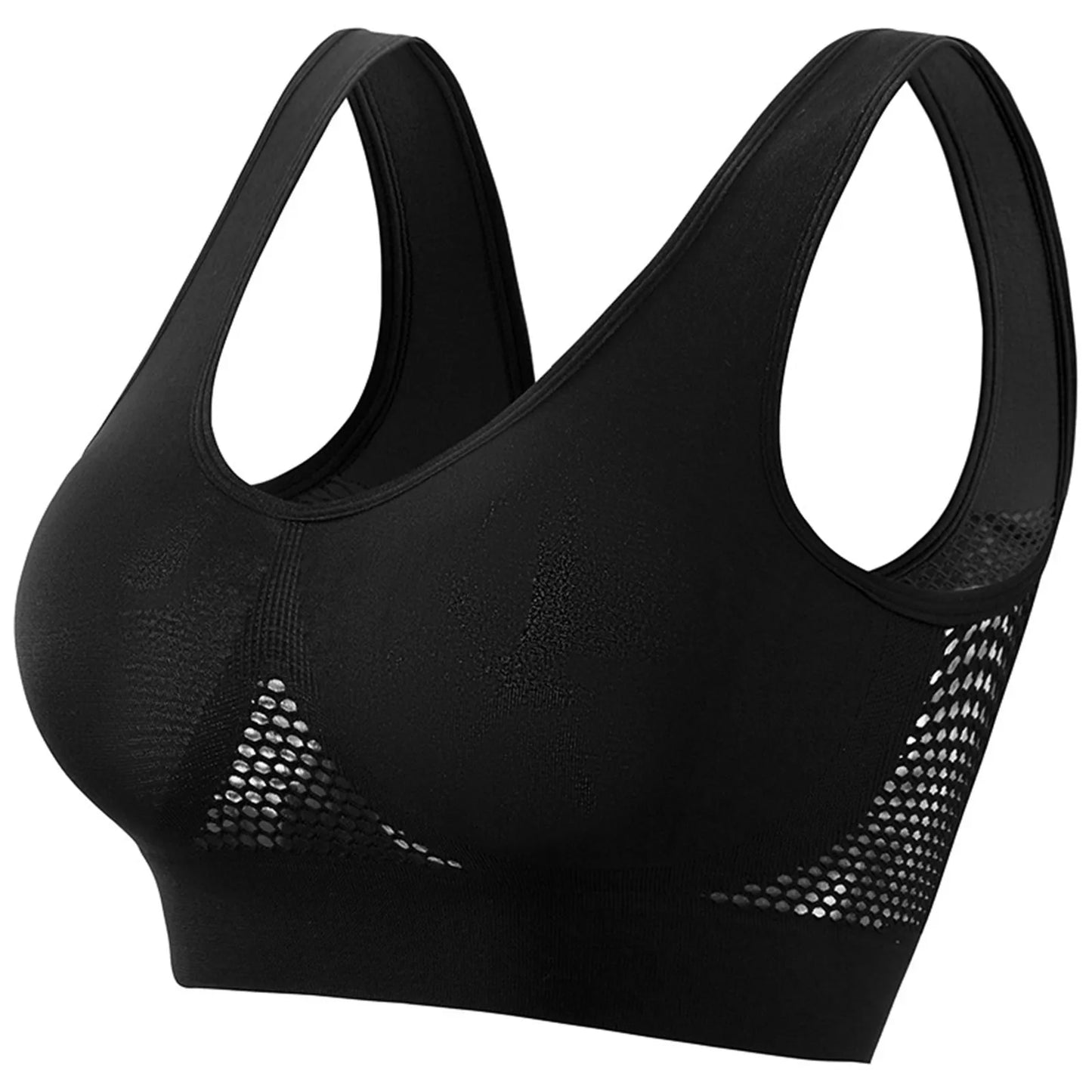 Seamless Sports Bra Shock-absorbing Steel Ring Free Fashionable Vest Breathable Quick Drying Yoga Vest Stress Free Fitness