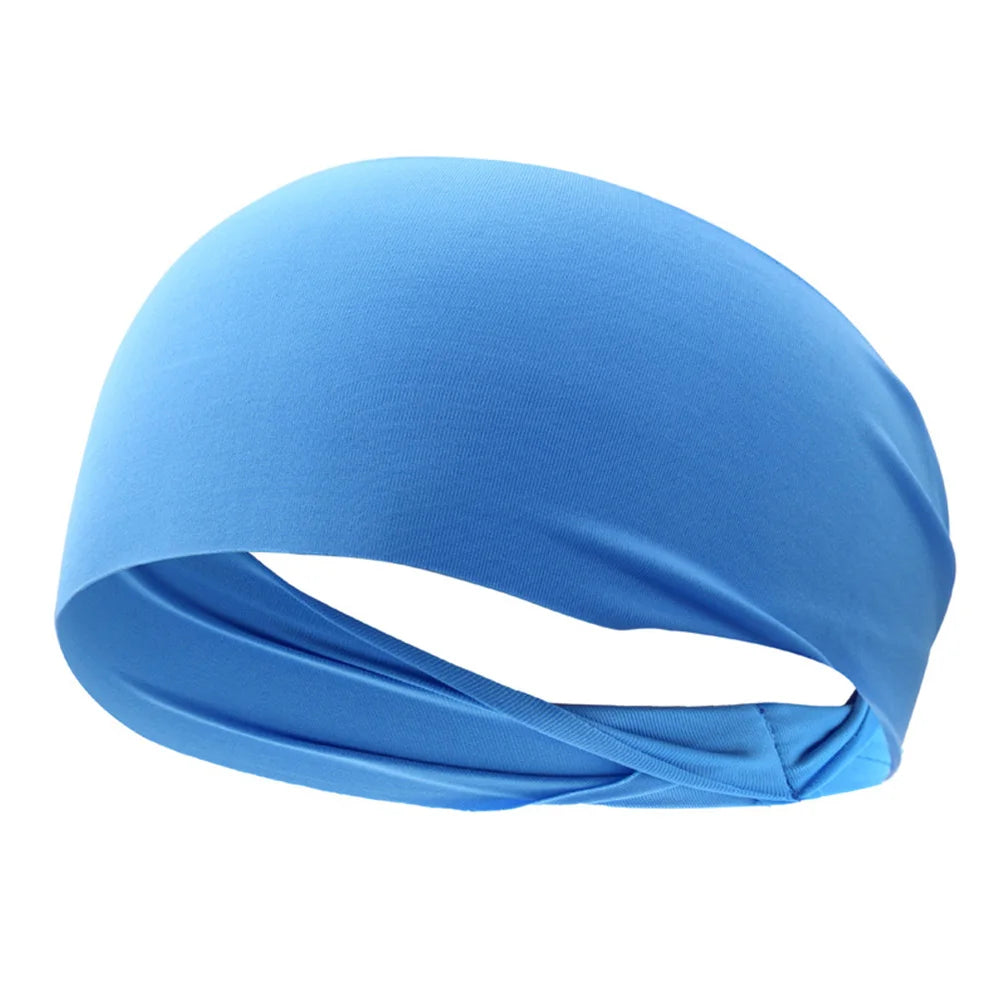 Sweat Absorption Headdress Quick Dry Workout Headband Anti-slip Head Scarf Breathable for Yoga Running Biking