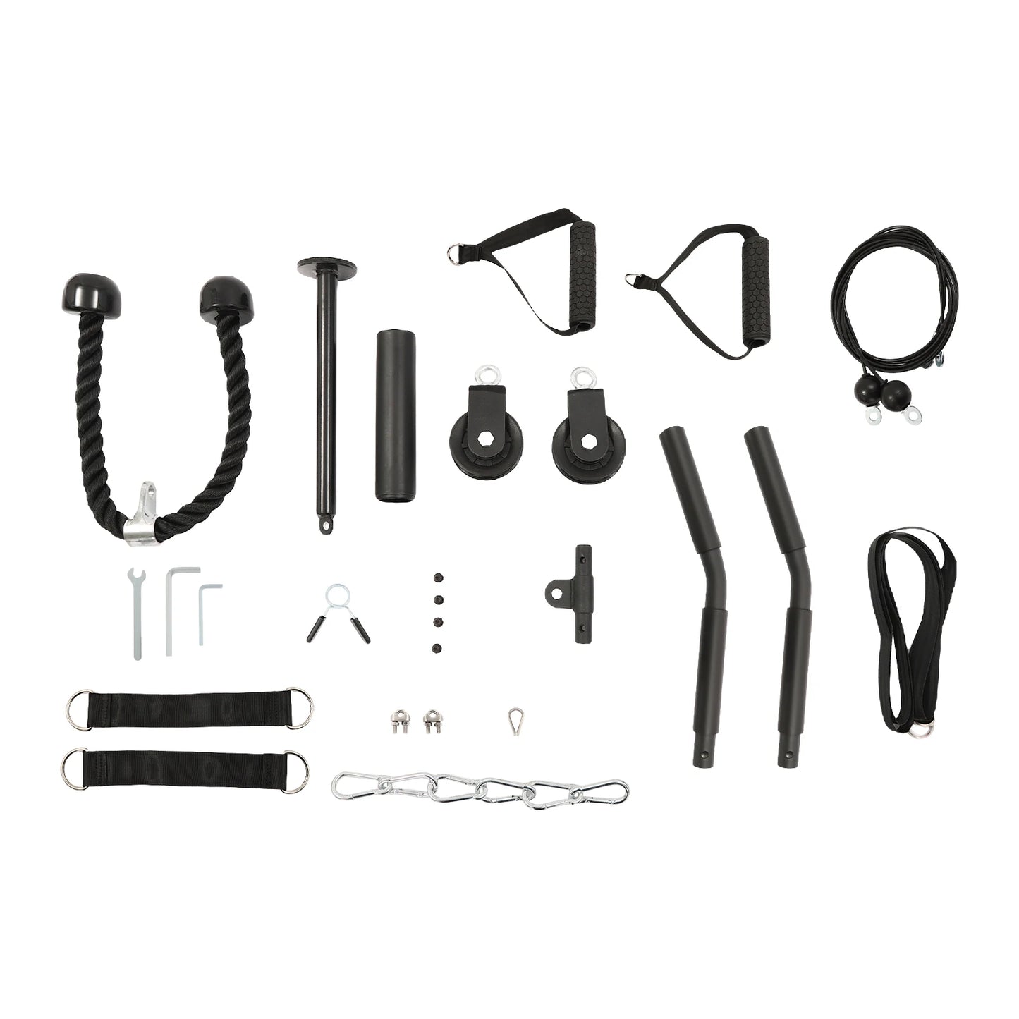 Fitness Cable LAT Pulley System Pull Down Machine Attachments Workout Equipment