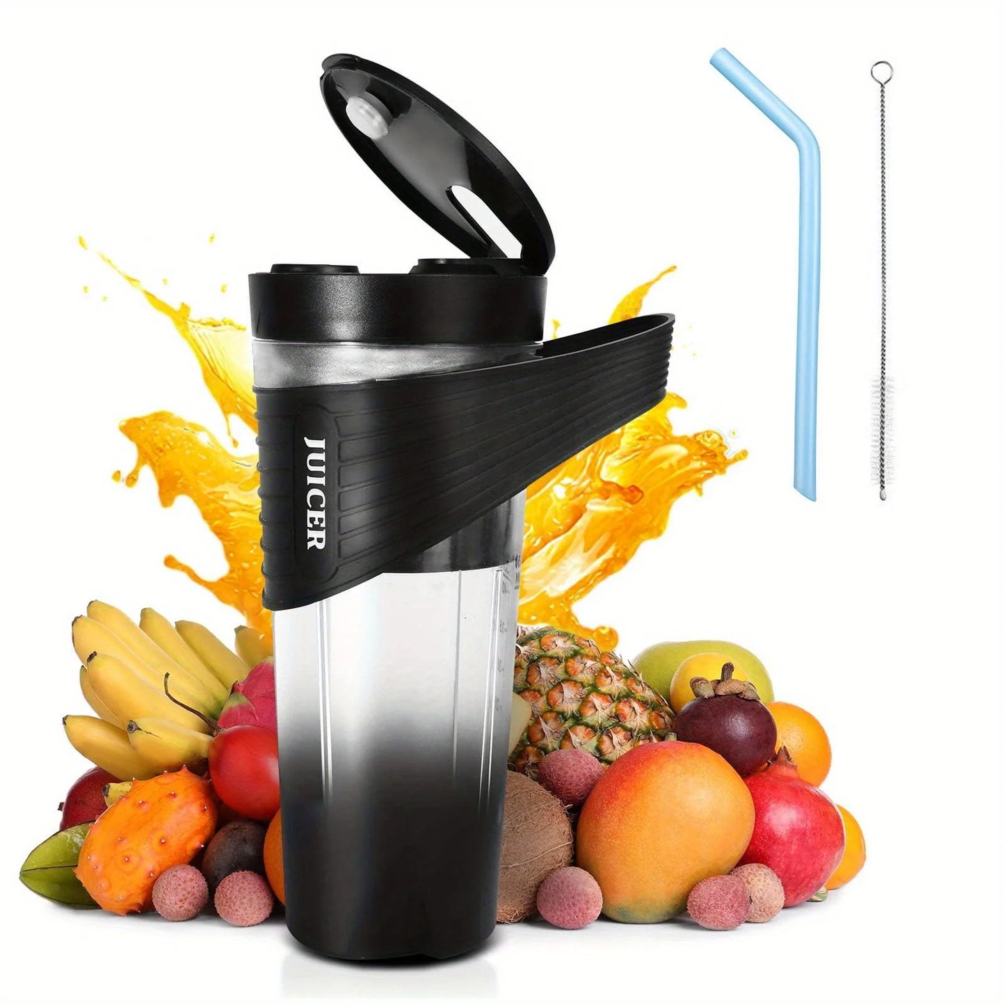 Portable Blender, Blender for Shakes and Smoothies Rechargeable Personal Blender, Mini Blender with Ultra Sharp Four Blades