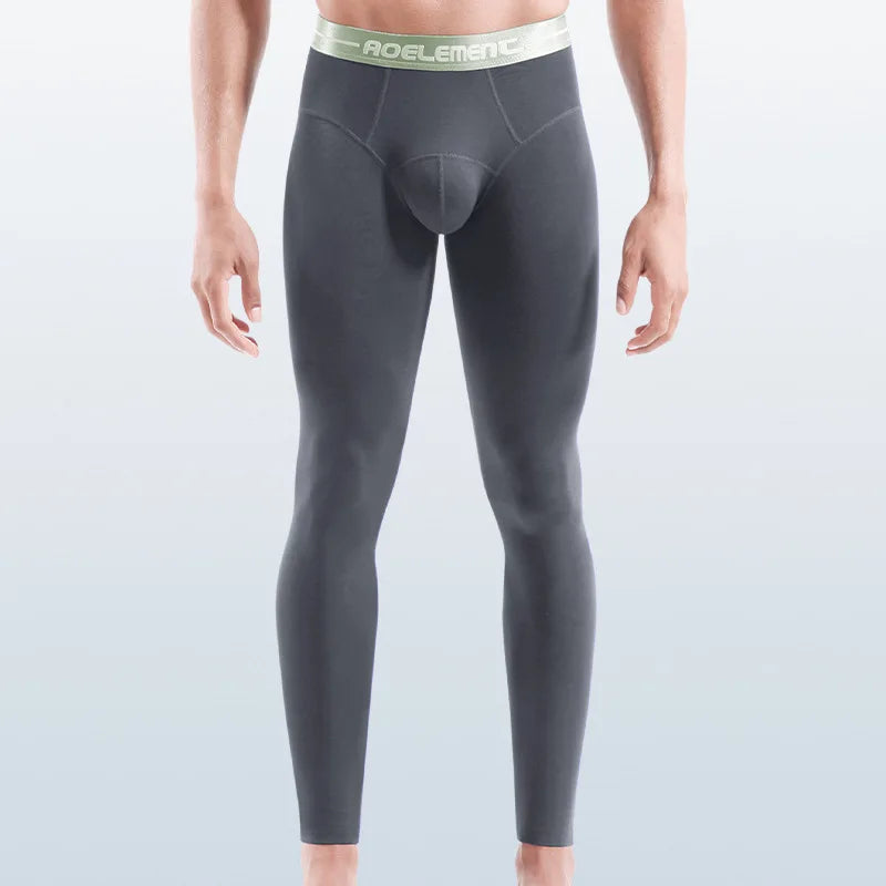 Mens Long Johns Thin Leggings Youth Line Thermal Pants Slim-fitting Autumn and Winter Men Underwear