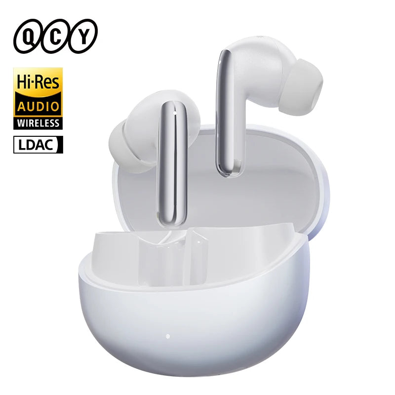 Wireless Bluetooth Earphones 46dB Hybrid ANC Hi-Res LDAC Bluetooth 5.3 Earbuds 6 Mic 34H Playtime