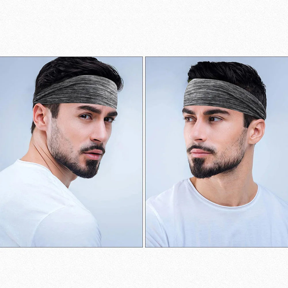 Sweat Absorption Headdress Quick Dry Workout Headband Anti-slip Head Scarf Breathable for Yoga Running Biking