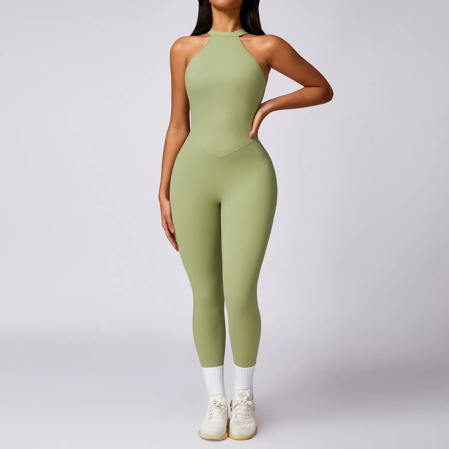 Sexy Hollow Scrunch Sporty Jumpsuits Push Up Women Sportswear One Piece Yoga Jump Suits Gym Outfit Female Fitness Overalls Black