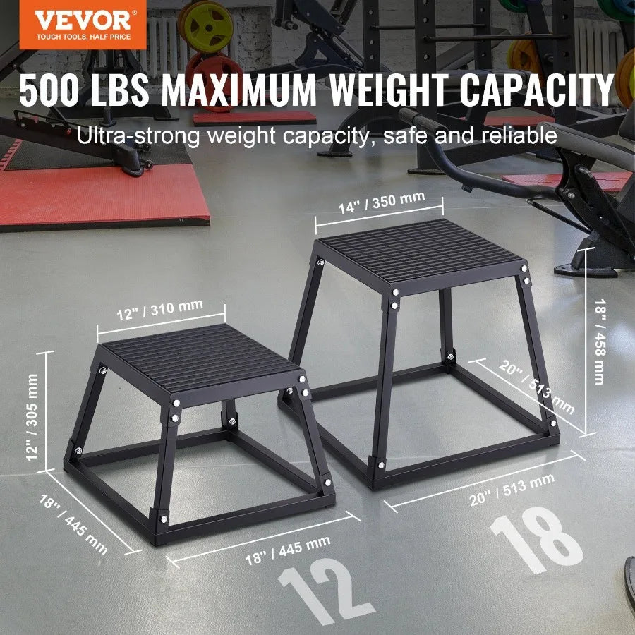 Plyometric Jump Box 12 Inch Plyo Box Steel Plyometric Platform and Jumping Agility Box AntiSlip Fitness Exercise Step Up Box f