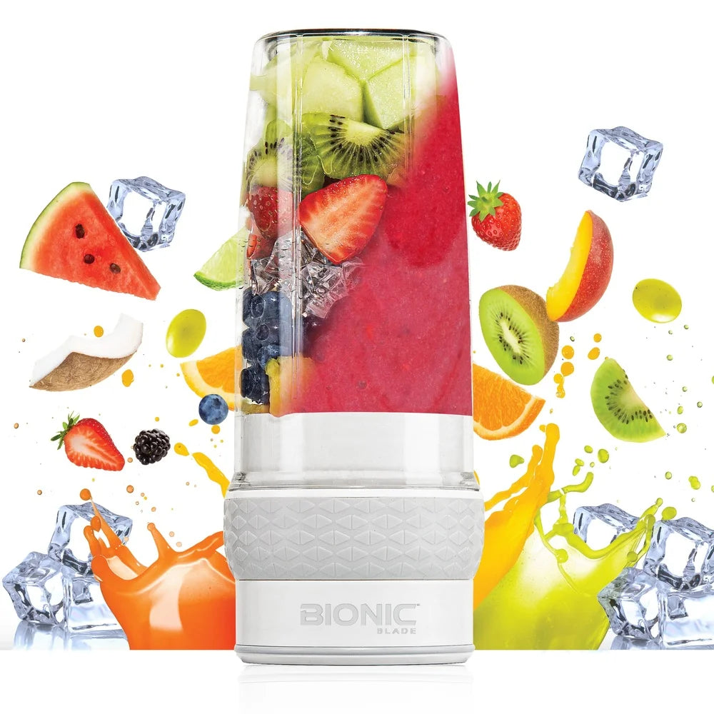 Portable Rechargeable Smoothie Blender Set with 6-point Stainless Steel Blades USB Charger BPA-free Bottle Juices Shakes Baby