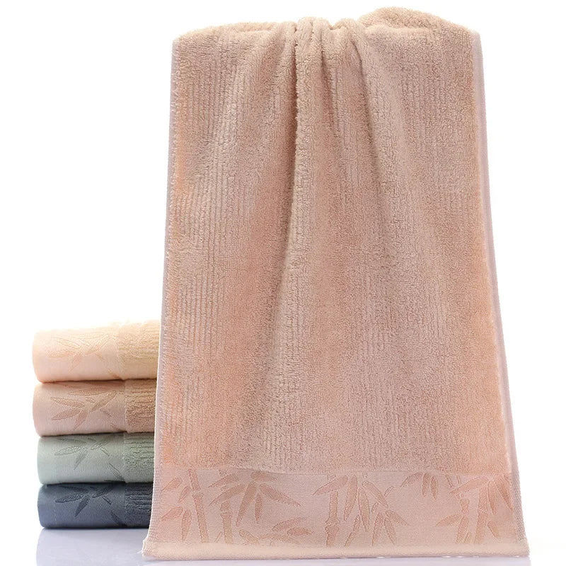 Bamboo Fiber Face Towel Household Bathing Towels Rectangle Good Absorption Soft Towels for Home Bathroom
