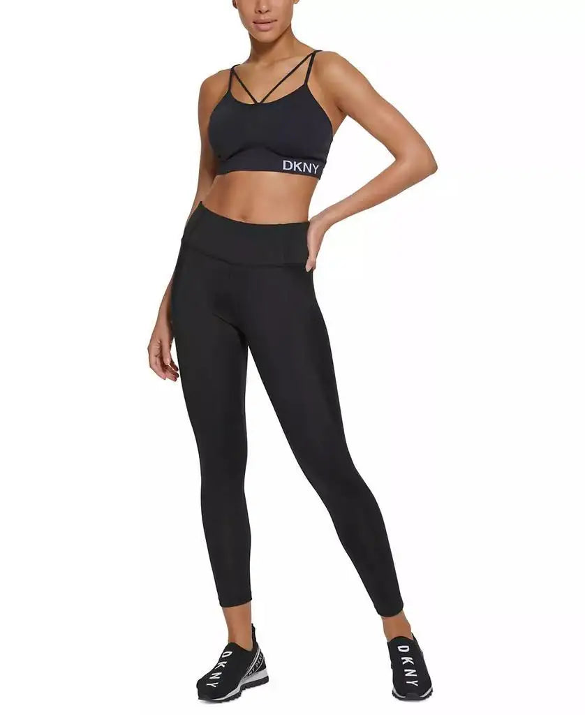 DKNY High-Waist 7/8 Compression Running Leggings for Fitness Enthusiasts Sports Shoes And Accessories