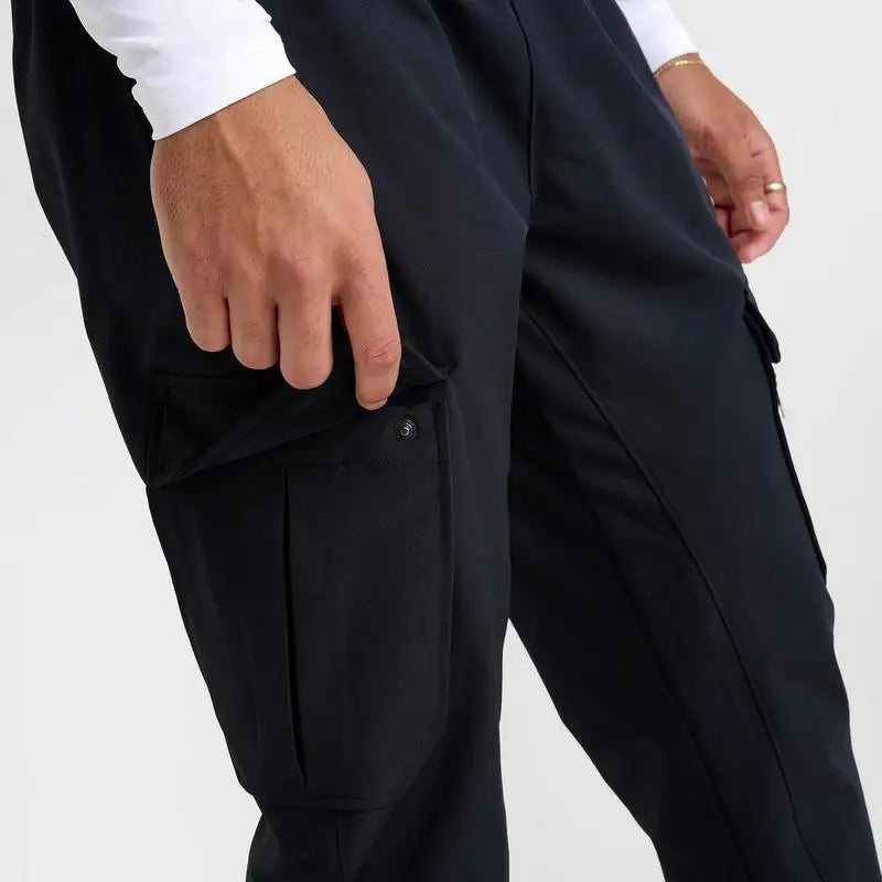 Men's Woven Cargo Jogger Pants Breathable Sports Sweatpants for Fitness & Training