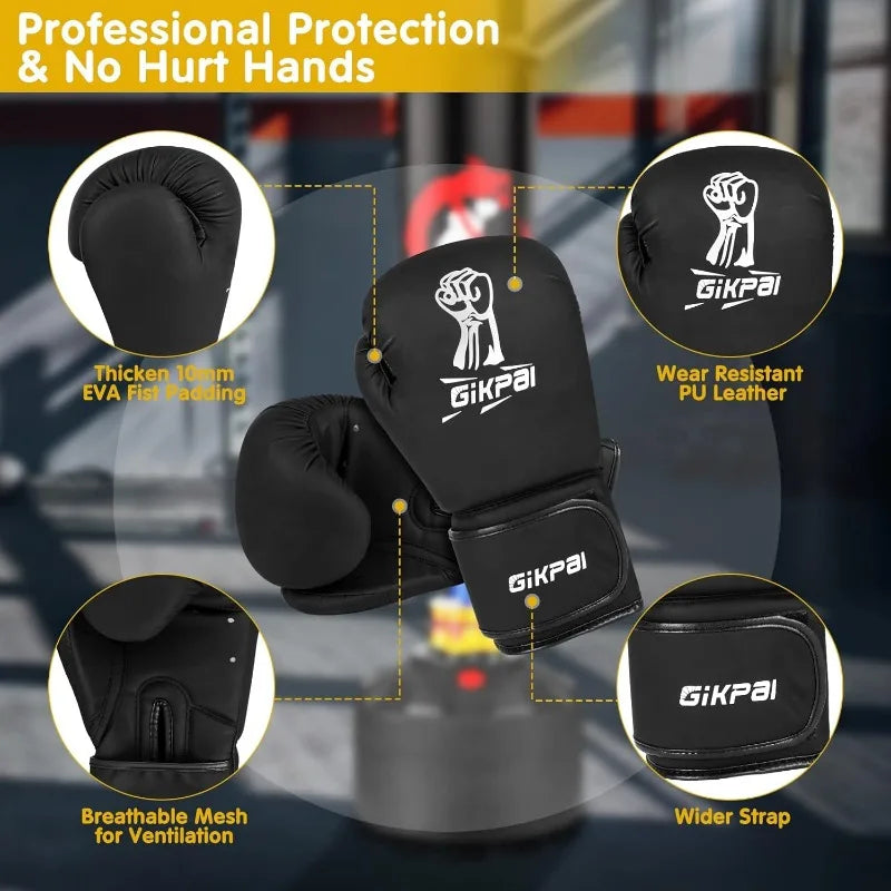 Freestanding Punching Bag with Boxing Gloves, Heavy Boxing Bag with Stand for Adult Kids, Kickboxing Bag