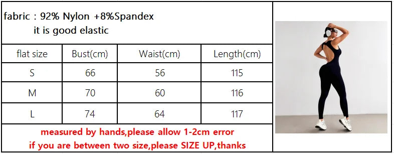 Women Sports Jumpsuits Backless Tracksuits Yoga Pants Bodysuits Workout Fitness Gym Training Athletic Tights Suits Good Elastic