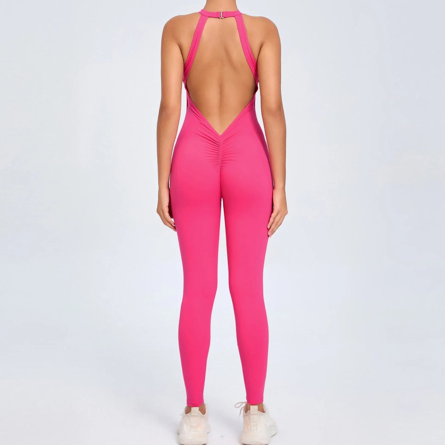 Sexy Hollow Backless Yoga Sport Jumpsuit Women Monkeys One Piece Gym Outfit Sleeveless Scrunch Fitness Overalls Workout Clothing