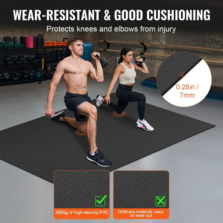 Exercise Mat Non Slip High Density Premium Yoga Mat Exercise Yoga Mat for Men Women Fitness Exercise Mat with Bag Carry Strap