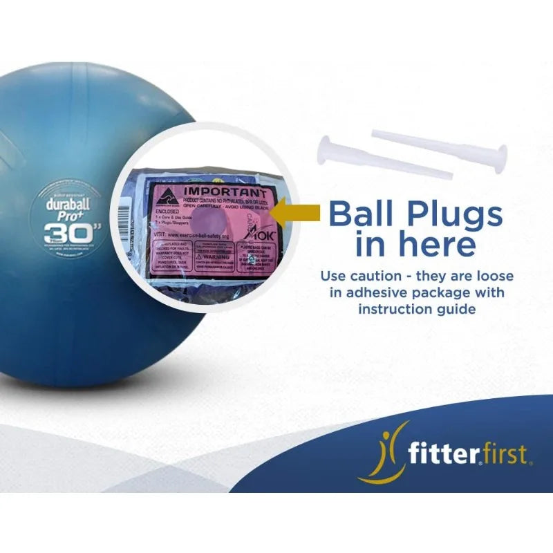 Fitterfirst Duraball Pro Exercise Ball - 75 Centimeter - Blue
