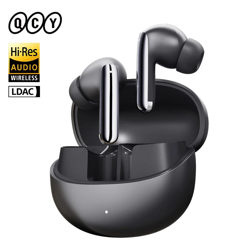 Wireless Bluetooth Earphones 46dB Hybrid ANC Hi-Res LDAC Bluetooth 5.3 Earbuds 6 Mic 34H Playtime