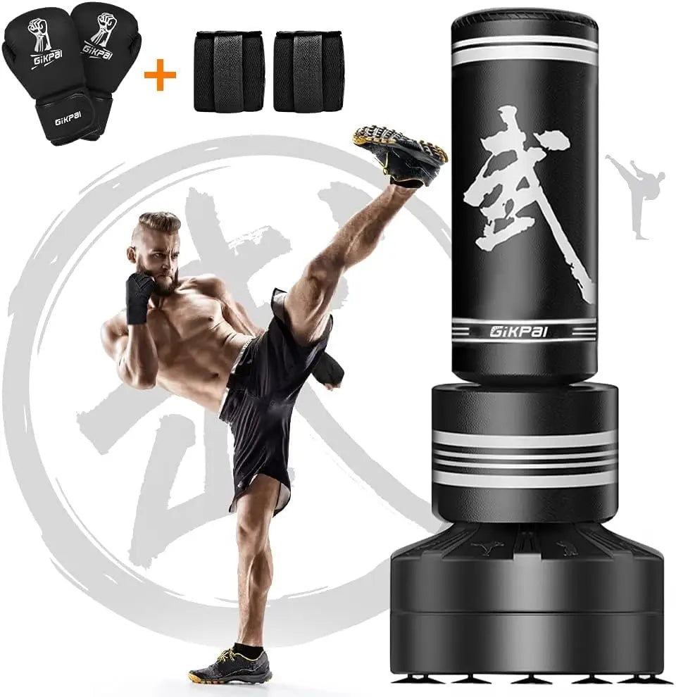 Freestanding Punching Bag with Boxing Gloves, Heavy Boxing Bag with Stand for Adult Kids, Kickboxing Bag