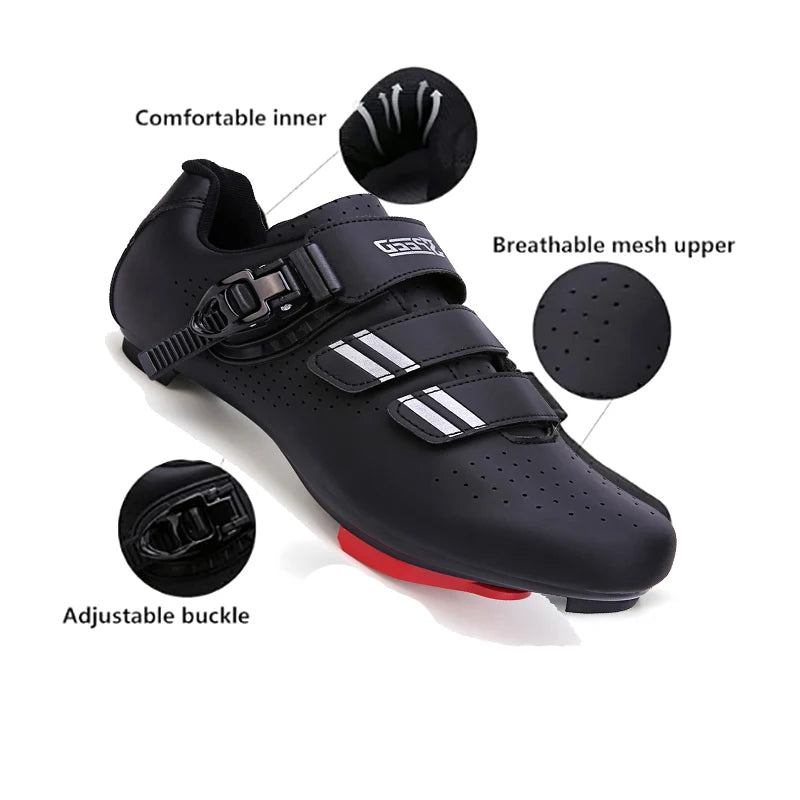 Mens Cycling Shoes Compatible with Peloton Indoor Bicycle Pedals Clip in Road Bike Shoes Pre-Installed with Look Delta Cleats
