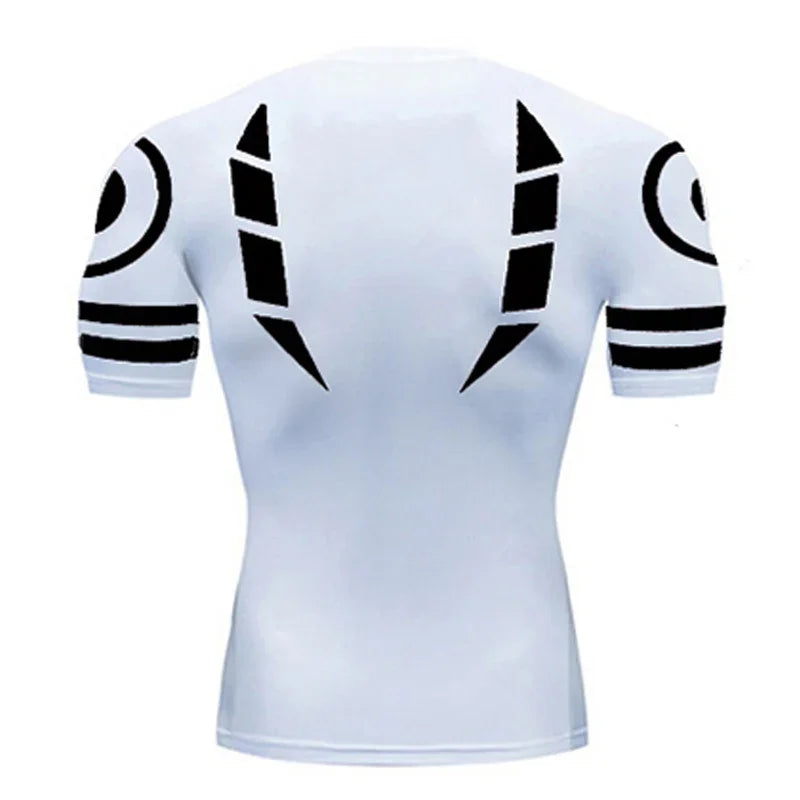 3D Print Compression Shirts for Men Athletic Quick Dry Tshirts Tops Gym Workout Fitness Undershirts Baselayers Anime Rash Guard