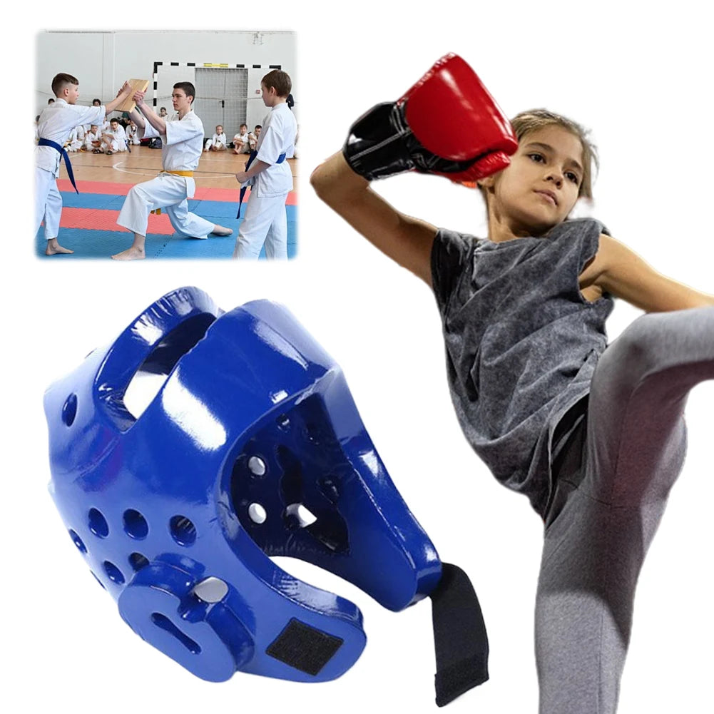 Taekwondo Helmet Karate Helmet Head Protection Martial Arts Headgear PU Muay Thai Helmet Kickboxing Helmet for MMA Martial Arts