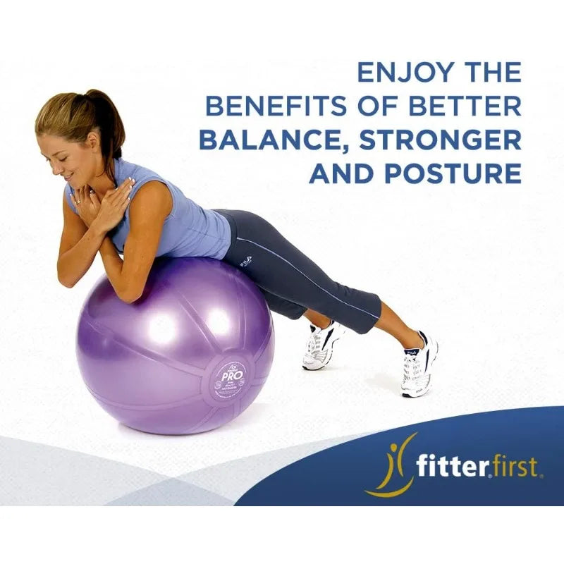 Fitterfirst Duraball Pro Exercise Ball - 75 Centimeter - Blue