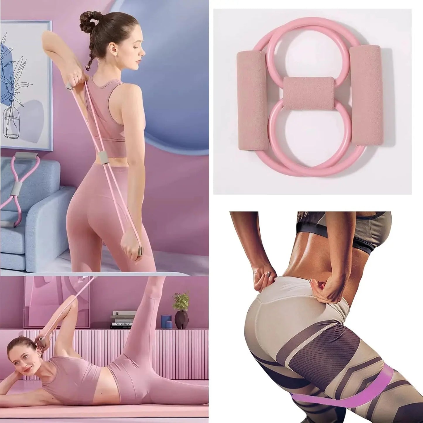 Pilates Essentials Kit for Women - Better Yoga Pilates Kit for Home Workouts with Pilates Ring and Ball Set, Booty Bands
