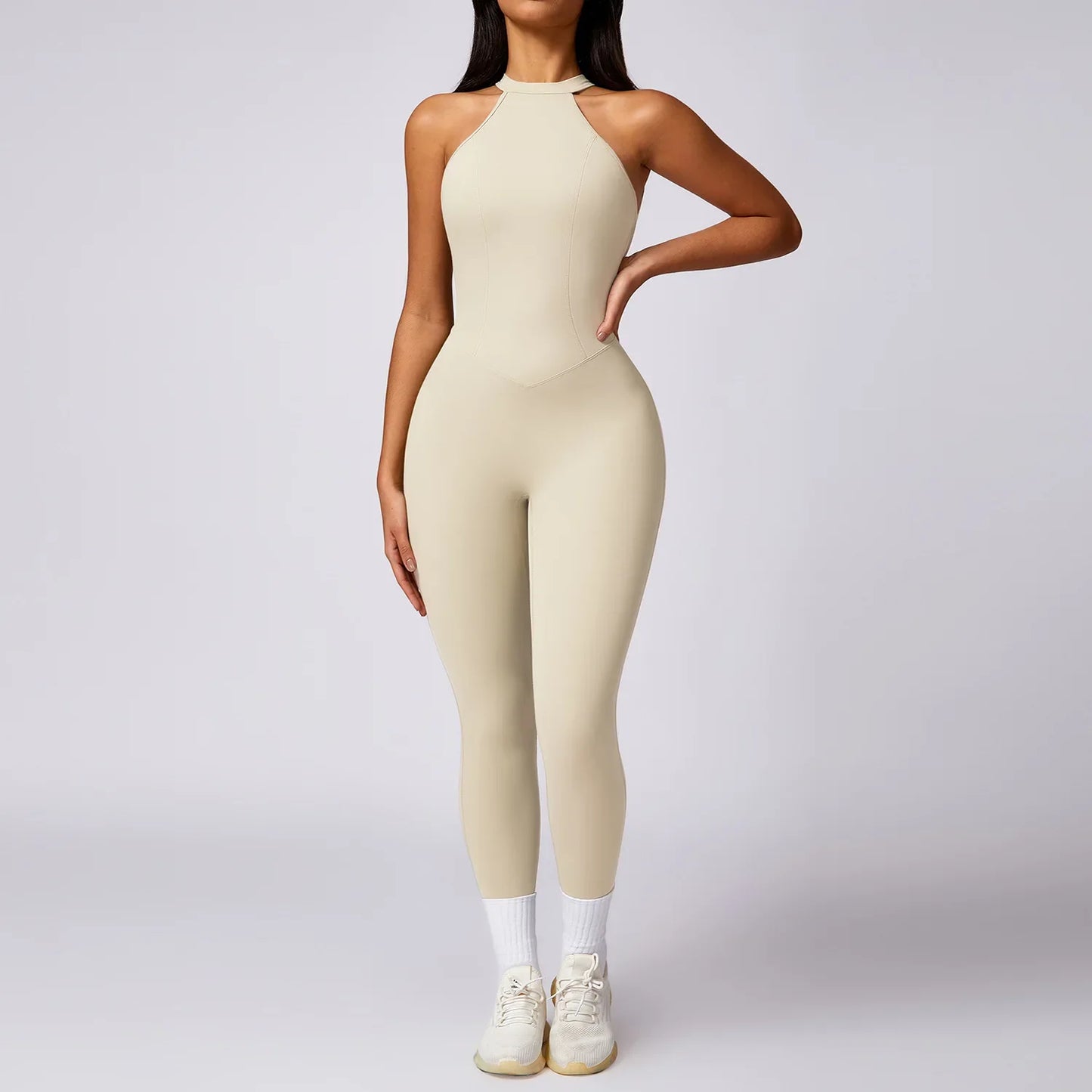 Sexy Hollow Scrunch Sporty Jumpsuits Push Up Women Sportswear One Piece Yoga Jump Suits Gym Outfit Female Fitness Overalls Black