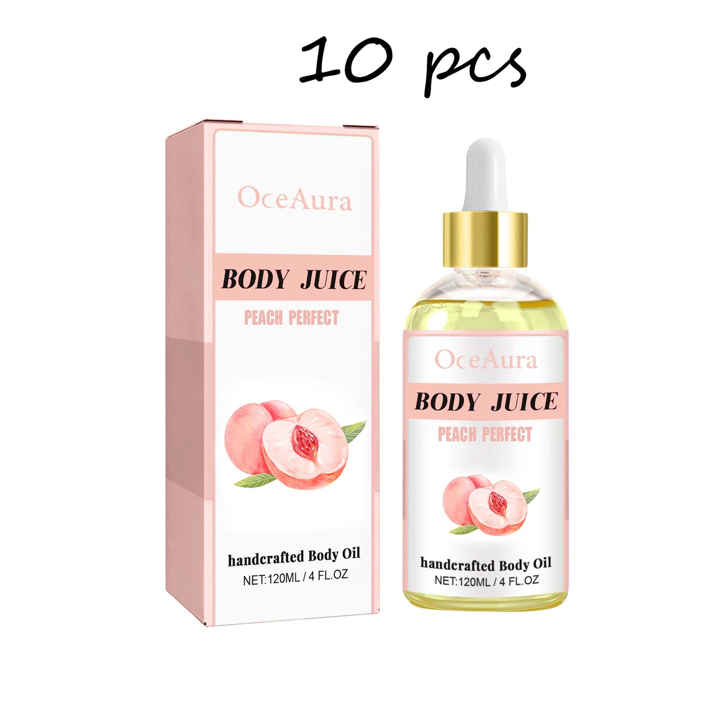 Oceaura Peach Scent Body Oil Reduce Dryness Improve Roughness Massage Skin Firming Promote Skin Texture Fruit Body Care Oil