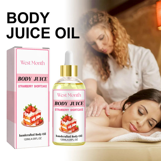 120ml Body Juice Massage Oil Strawberry Serum Body Drops Oil Moisturize Body Smooth Aromatherapy Glow Relieve Dry