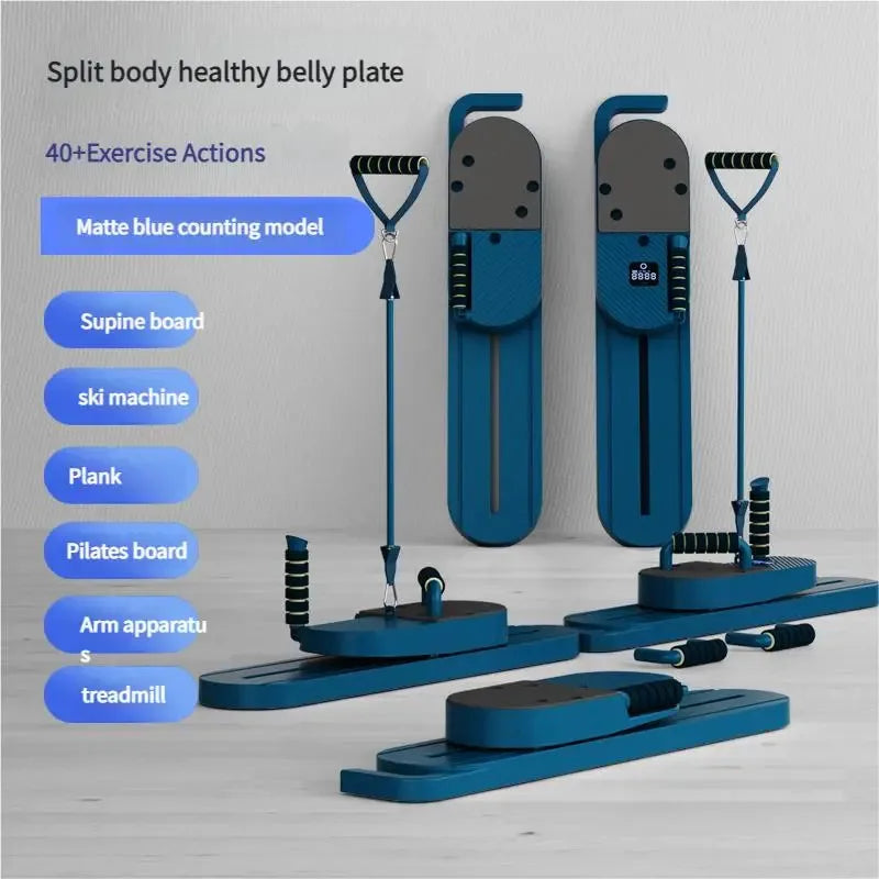 Pilates balance board, 40+ exercise movements, multifunctional fitness tool, (abdominal board, ski machine, yoga)