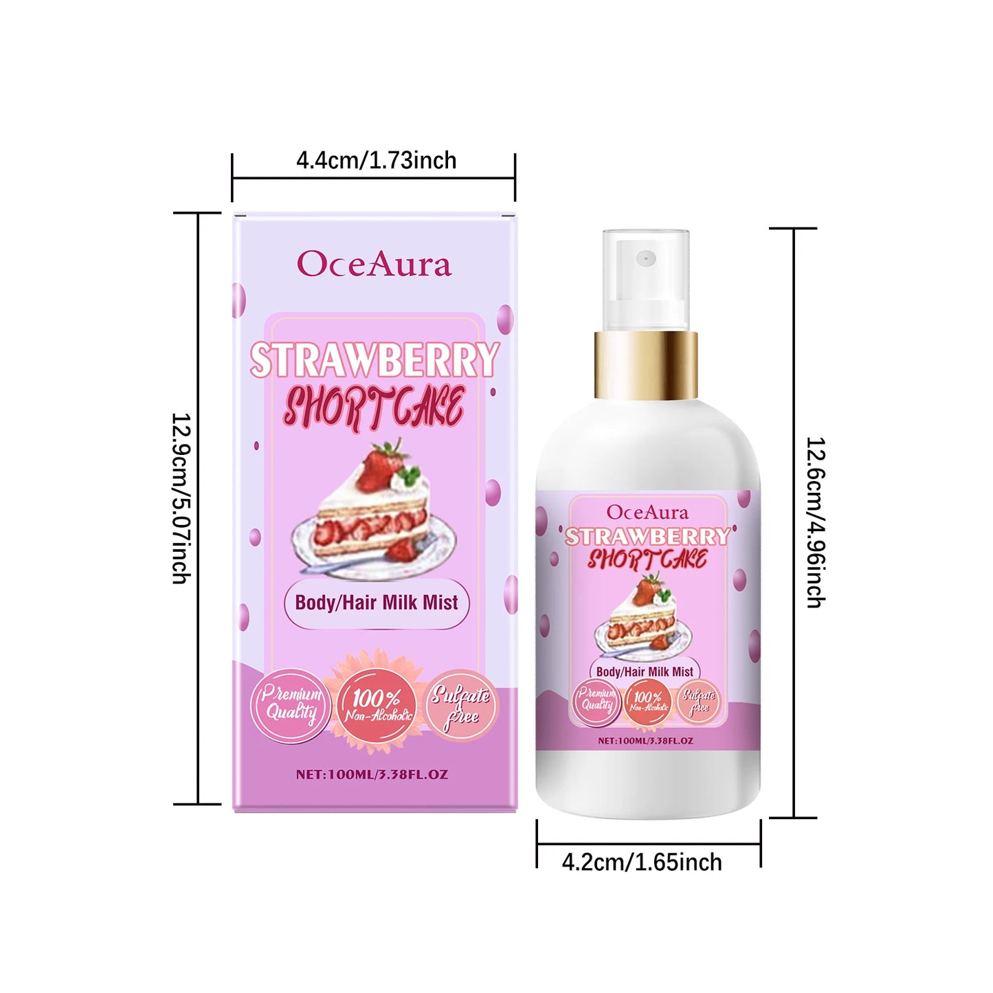 Body Hair Mist Spray Lasting Fresh Fragrance Daily Moisturizing Smoothing Refreshing Whole Body Hair Care Spray