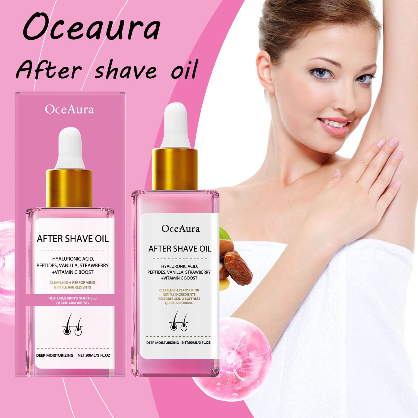 Strawberry After Shave Oil Lasting Moisturizing Enhance Skin Radiance Smoothing Relief Discomfort Soothing Skin Care Oil