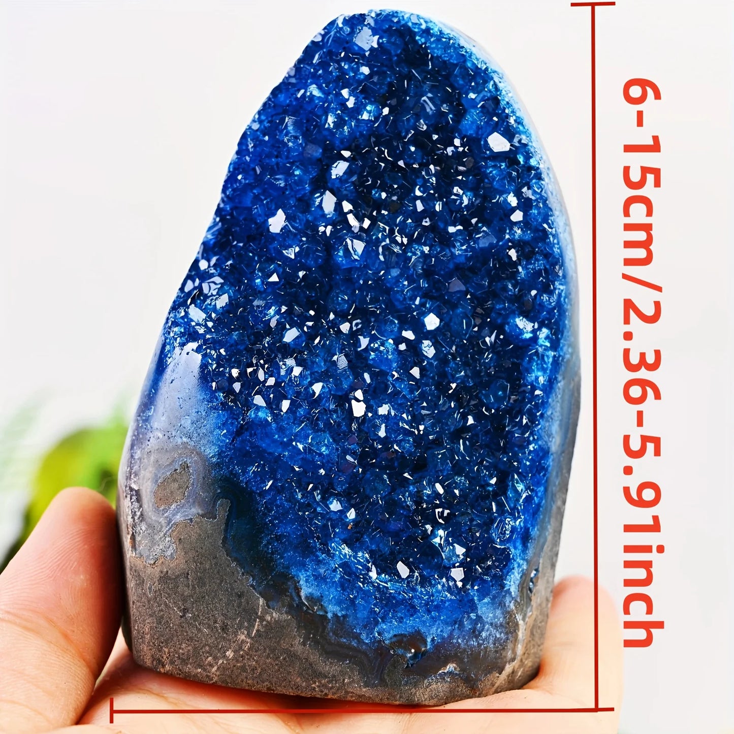Stunning Blue Crystal Cut Base Cluster Quartz Specimens Crystal Healing Home Decoration Crystal Gift 1pc