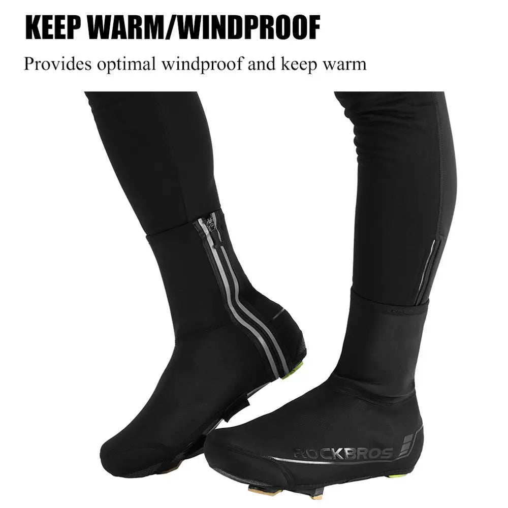 Winter Cycling Shoe Cover MTB Warmer Overshoes Bike Bicycle Shoes Covers Reflective Windproof Waterproof  Protector