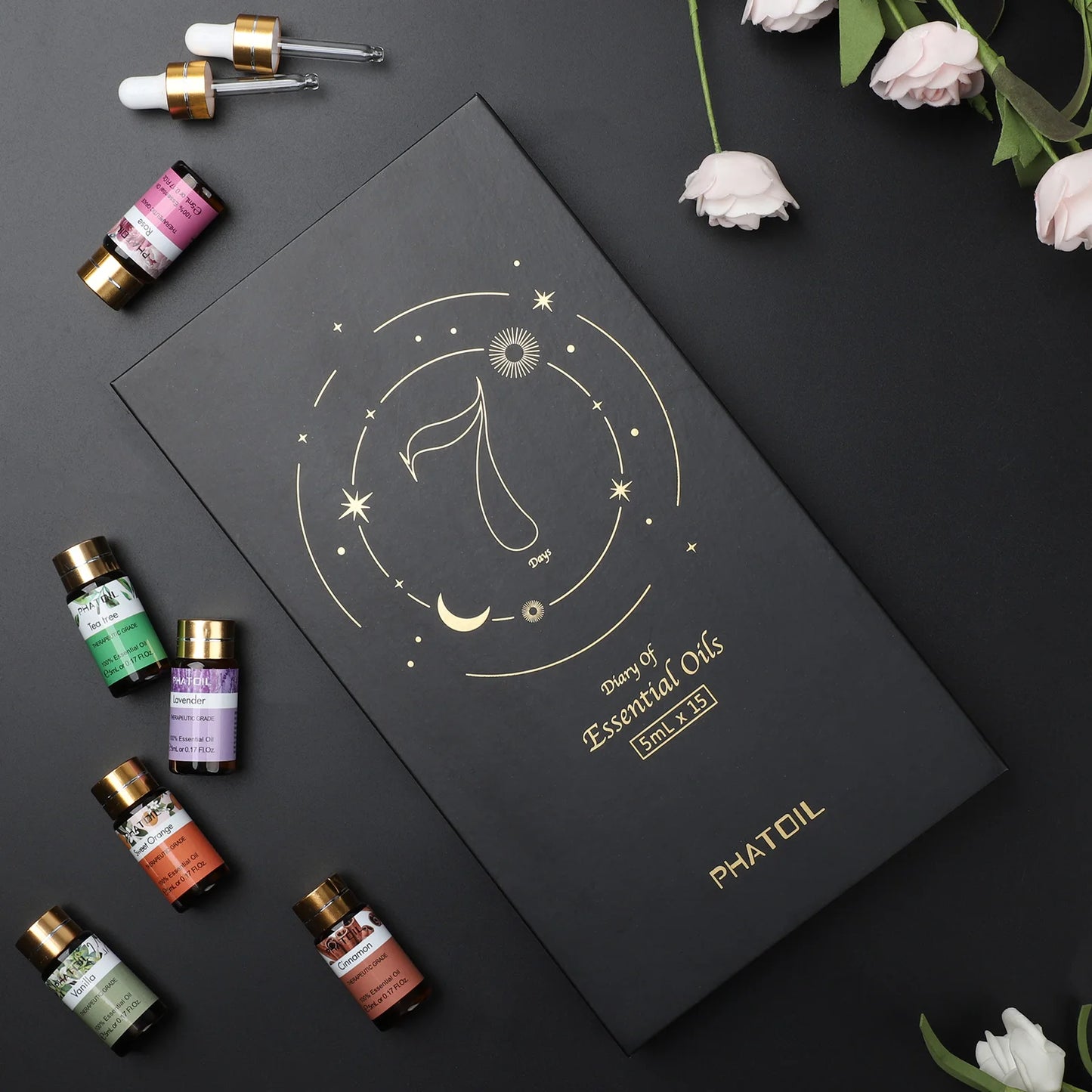 15pcs Essential Oils Set Natural Plant Aroma Essential Oils Diffuser Eucalyptus Vanilla Mint Lavender Rose Tea Tree Oil