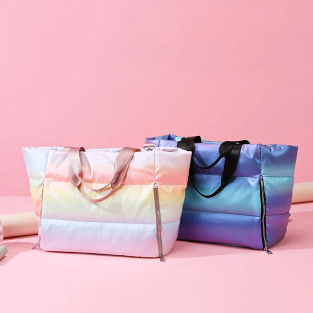 Sports Yoga Bag with Yoga Mat Holder Gym Tote Bag LightWeight Dry Wet Separation with Zipper&Handle Gym Essentials Accessories