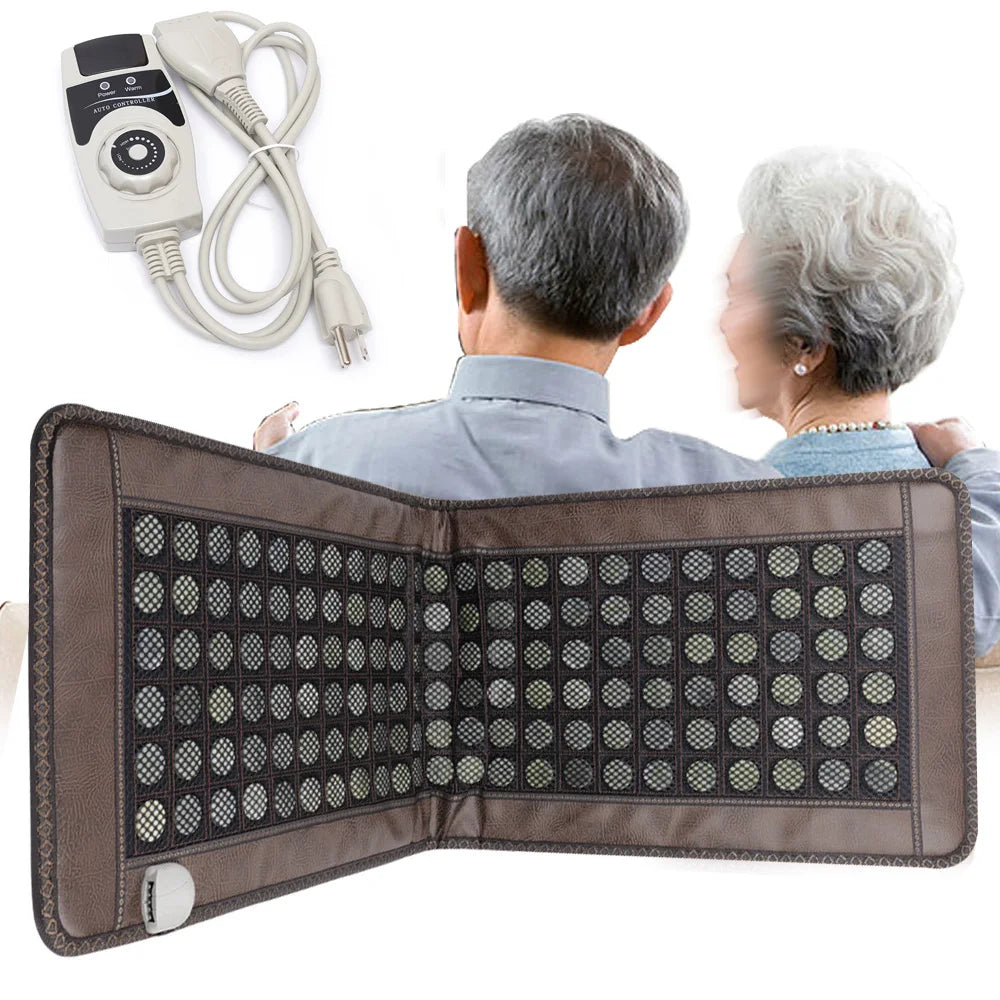 Far Infrared Heating Pad Natural Jade and Tourmaline Heating Mat Electric Stone Heating Mattress Full Body Relax