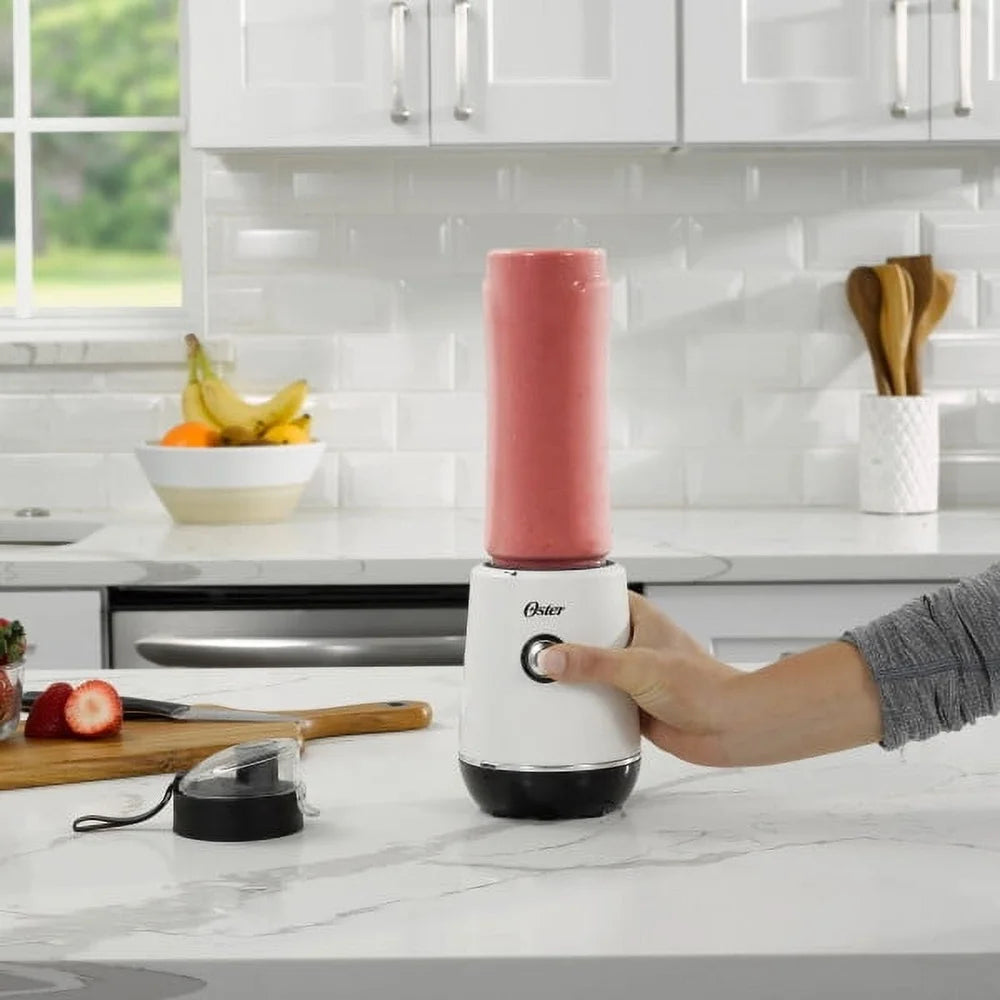Portable 500W Personal Blender with 20oz BPA-Free Sport Bottle Stainless Steel Blades One-Touch Operation Smoothies Shakes