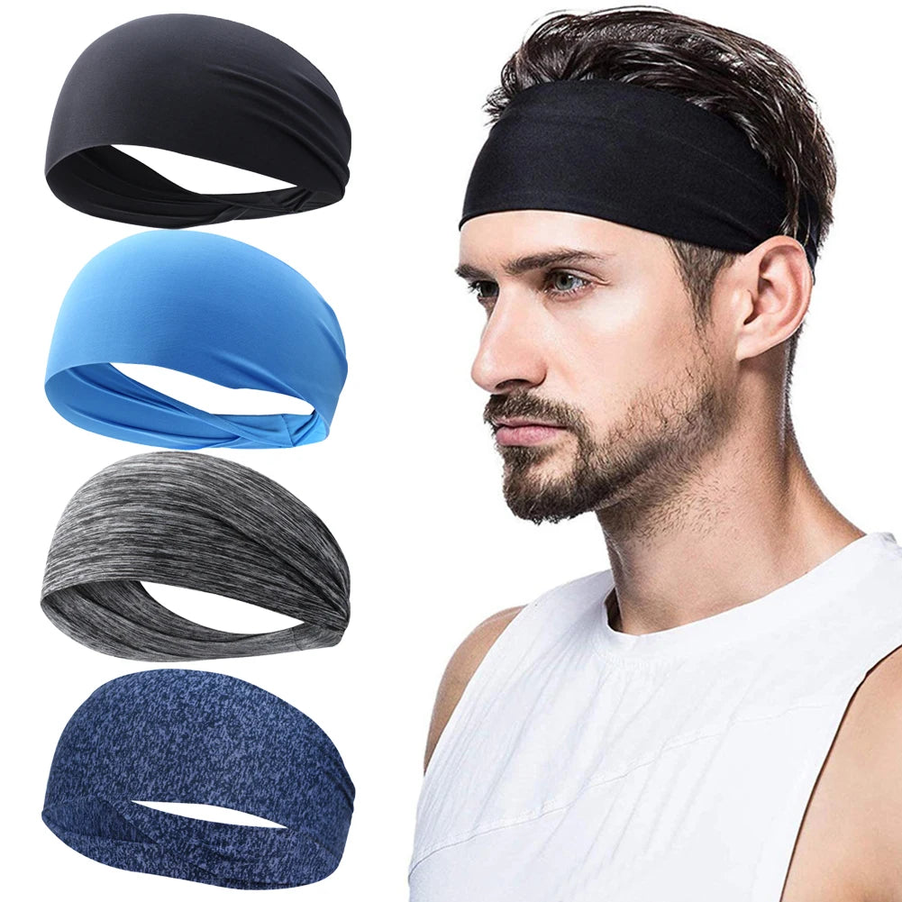Sweat Absorption Headdress Quick Dry Workout Headband Anti-slip Head Scarf Breathable for Yoga Running Biking