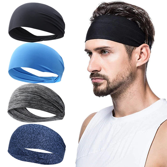 Sweat Absorption Headdress Quick Dry Workout Headband Anti-slip Head Scarf Breathable for Yoga Running Biking