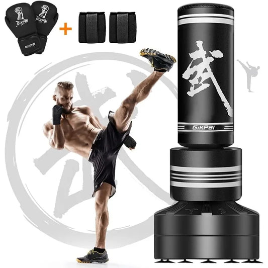 Freestanding Punching Bag with Boxing Gloves, Heavy Boxing Bag with Stand for Adult Kids, Kickboxing Bag