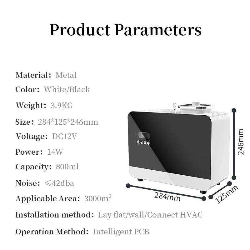 Namste Hvac 3000m³ Aroma Essential Oil Diffuser Electric Aromatic Oasis Smart Timing Fragrance Diffuser Home Freshener Device