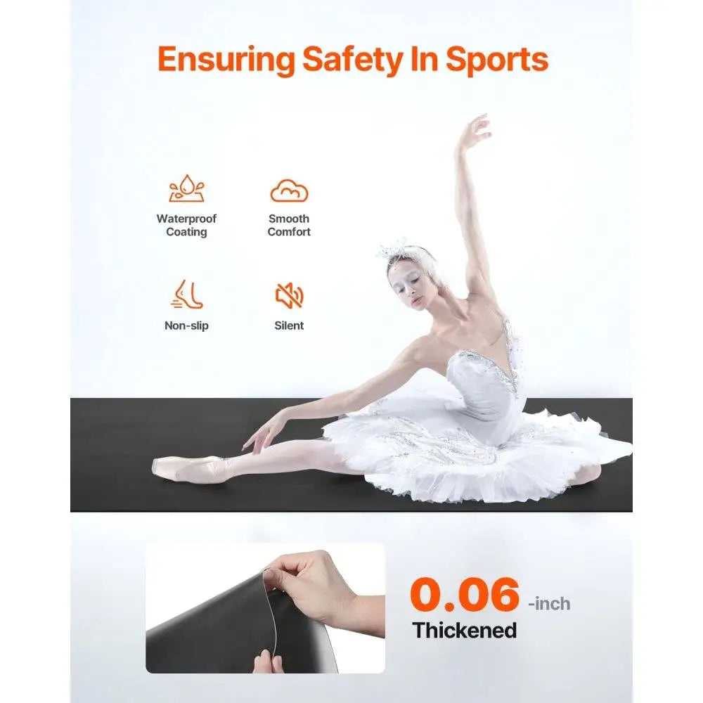 PVC Gym Flooring Mat for Yoga Fitness for pilates 6.6ft x 3ft Exercise Mat
