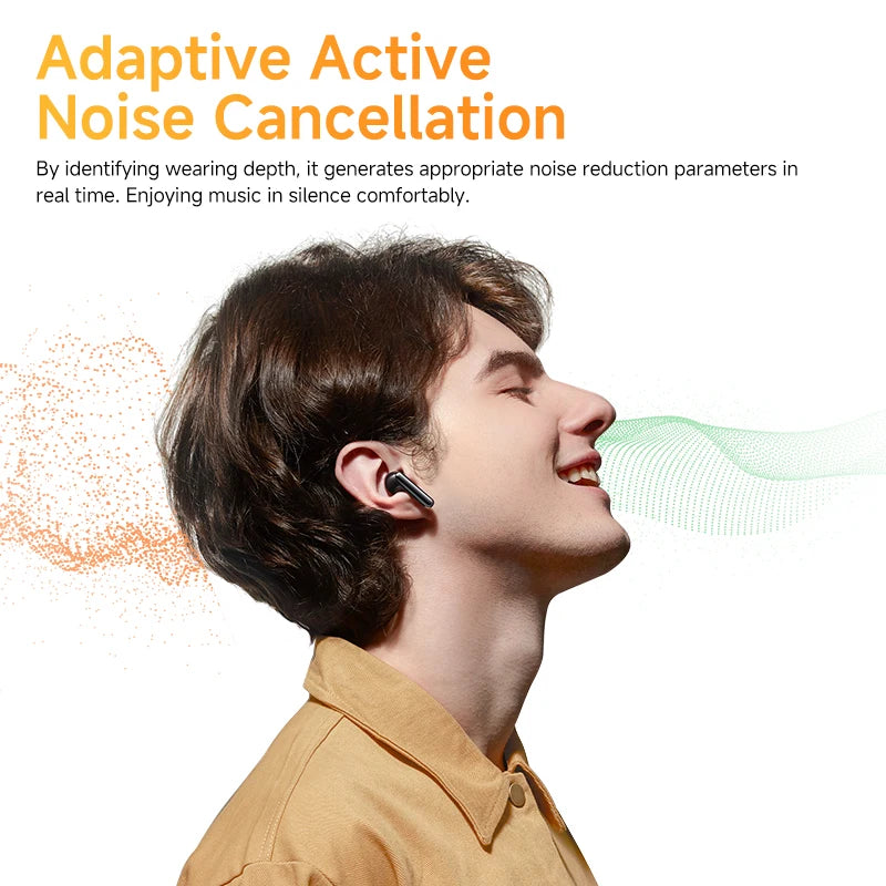 Wireless Earphone Hi-Res Audio with LDAC Bluetooth 5.3 Earbuds 6 Mic AI HD Call Multipoint Connection