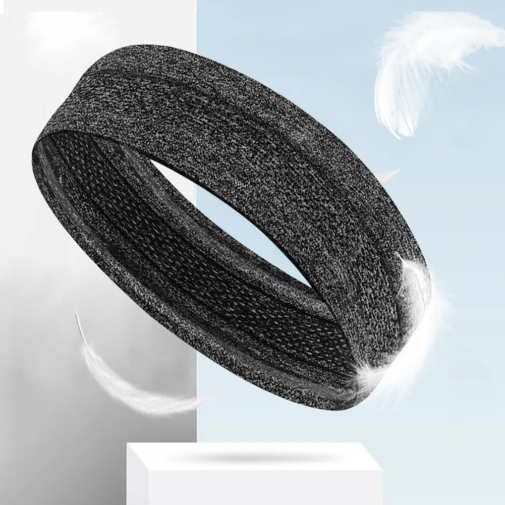 Sports Headband Elastic Hair Wrap Moisture Wicking Workout Sweat Bands Anti Slip Breathable for Yoga Tennis Basketball